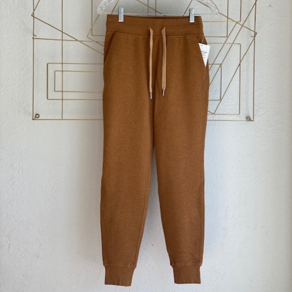 Warm Down Textured Jogger - Mustard Yellow